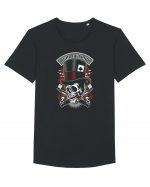 Real Outlaw Skull Tricou mânecă scurtă guler larg Bărbat Skater