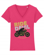 Ride Devil Rider Tricou mânecă scurtă guler V Damă Evoker
