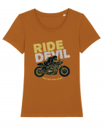 Ride Devil Rider Tricou mânecă scurtă guler larg fitted Damă Expresser
