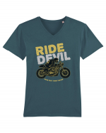 Ride Devil Rider Tricou mânecă scurtă guler V Bărbat Presenter
