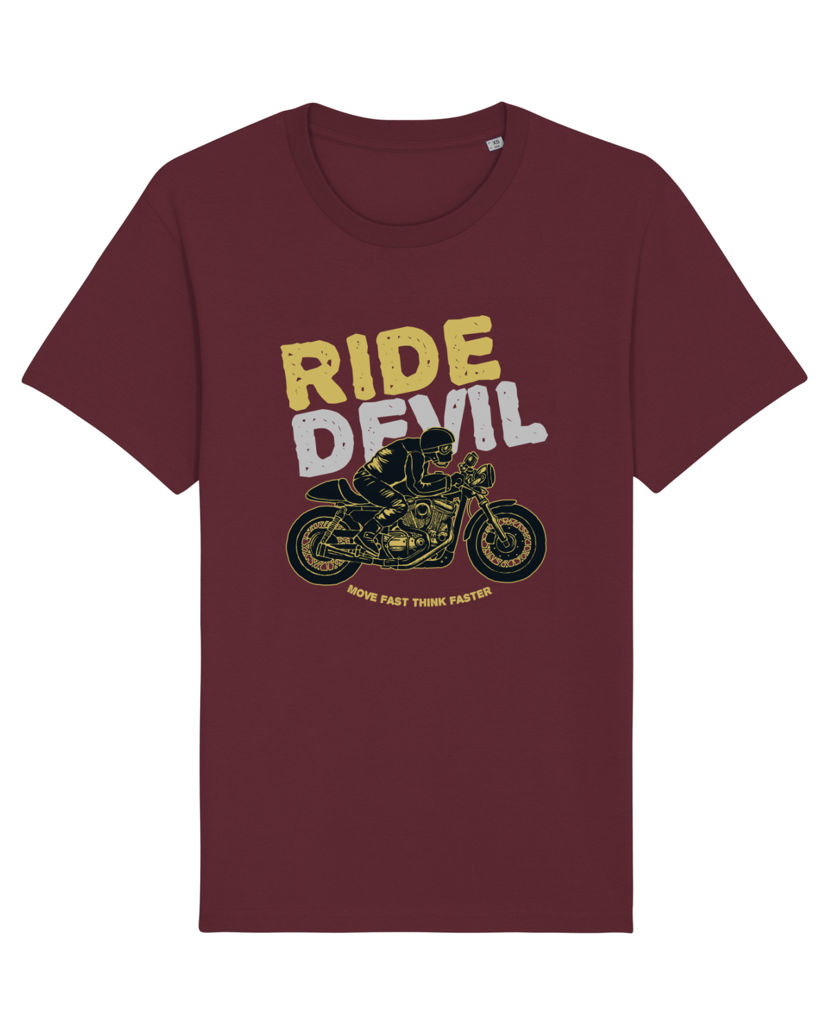 Tricou mânecă scurtă Unisex Rocker Burgundy