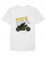 Ride Devil Rider Tricou mânecă scurtă guler larg Bărbat Skater