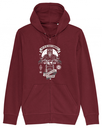 Ride or Die Biker Skull Burgundy