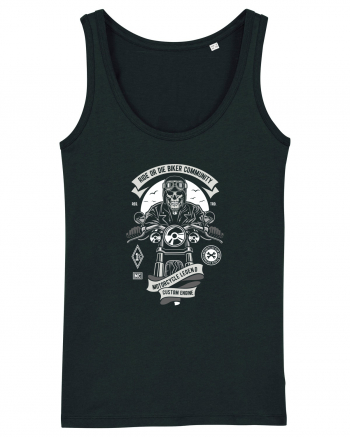 Ride or Die Biker Skull Black