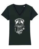 Ride or Die Biker Skull Tricou mânecă scurtă guler V Damă Evoker