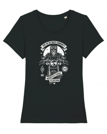 Ride or Die Biker Skull Black