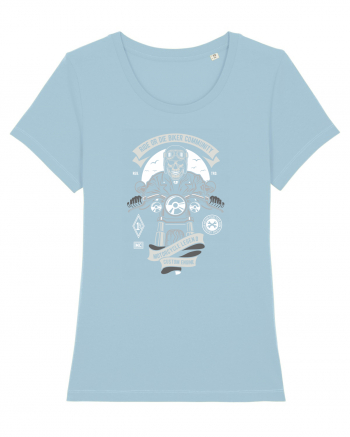 Ride or Die Biker Skull Sky Blue