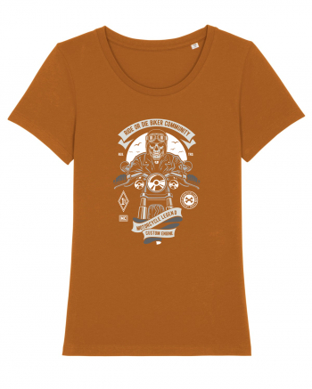 Ride or Die Biker Skull Roasted Orange