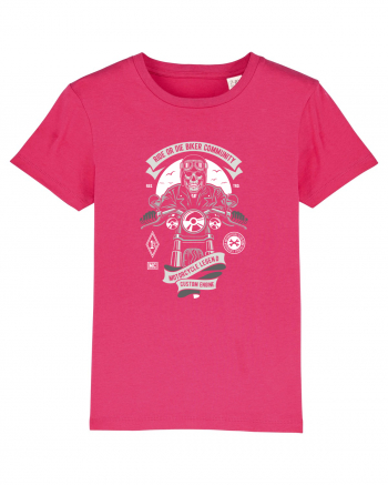 Ride or Die Biker Skull Raspberry