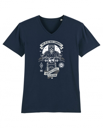 Ride or Die Biker Skull French Navy