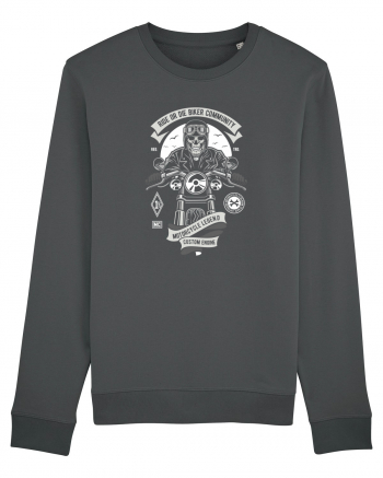 Ride or Die Biker Skull Anthracite