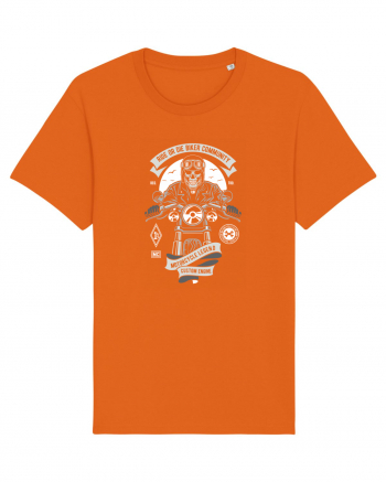 Ride or Die Biker Skull Bright Orange