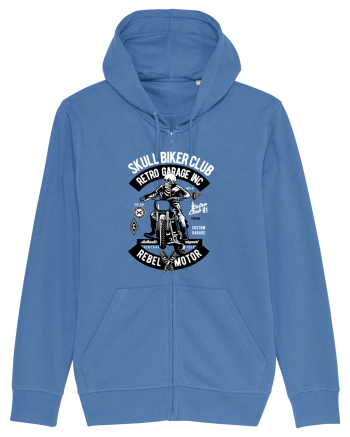 Biker Club Skeleton Bright Blue