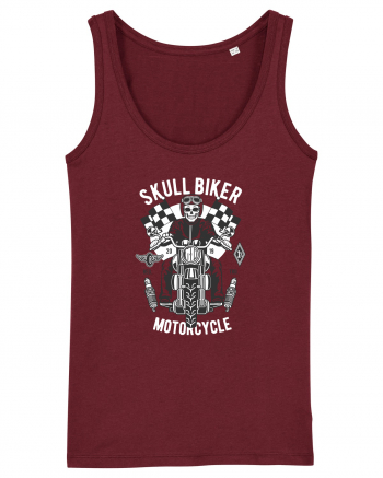 Skull Biker Race Burgundy