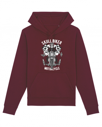 Skull Biker Race Burgundy