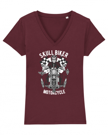 Skull Biker Race Burgundy
