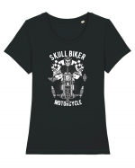 Skull Biker Race Tricou mânecă scurtă guler larg fitted Damă Expresser