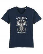 Skull Biker Race Tricou mânecă scurtă guler V Bărbat Presenter