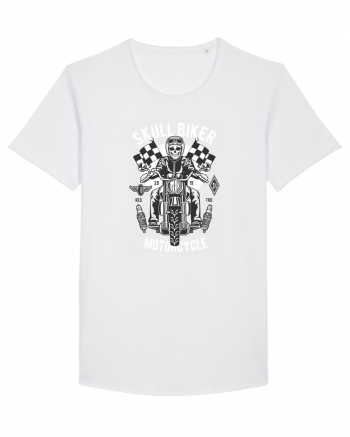 Skull Biker Race White