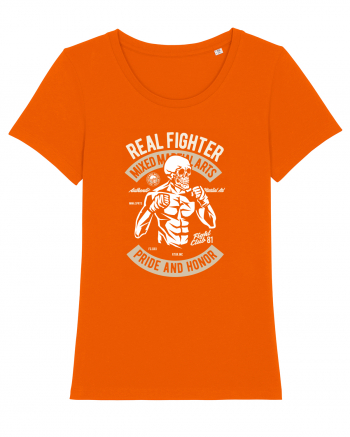 Skull MMA Fighter Bright Orange
