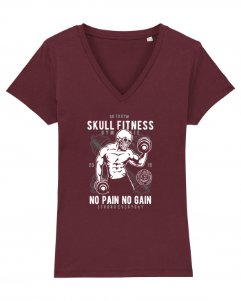 Skull Fitness Gym Burgundy