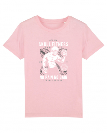 Skull Fitness Gym Cotton Pink