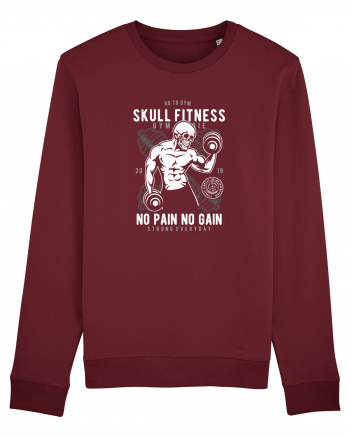 Skull Fitness Gym Burgundy