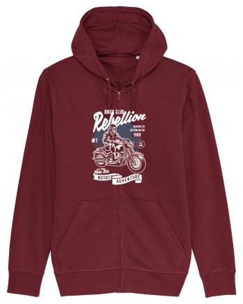 Skull Motorbiker Burgundy