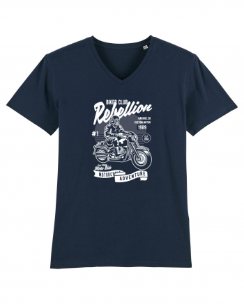 Skull Motorbiker French Navy