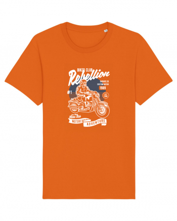 Skull Motorbiker Bright Orange