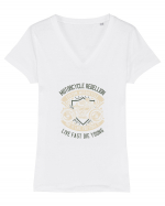 Rebel Skull Rider Tricou mânecă scurtă guler V Damă Evoker