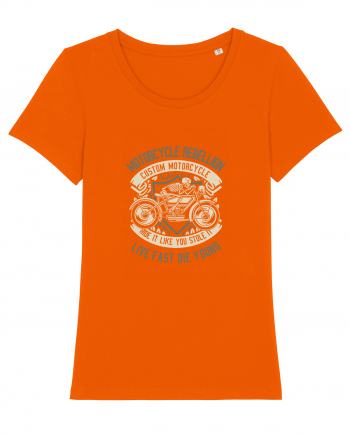 Rebel Skull Rider Bright Orange