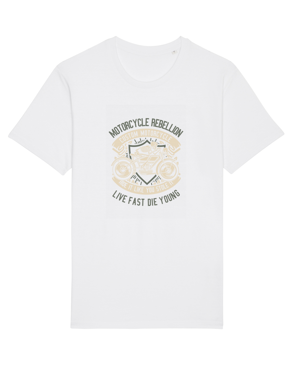 Tricou mânecă scurtă Unisex Rocker White