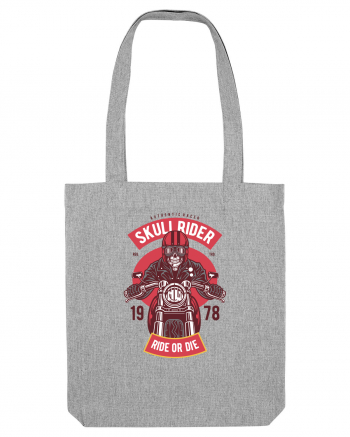 Skull Biker Red Heather Grey