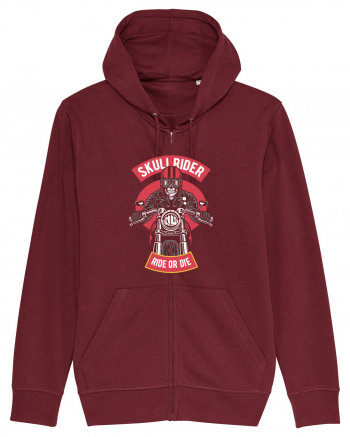 Skull Biker Red Burgundy