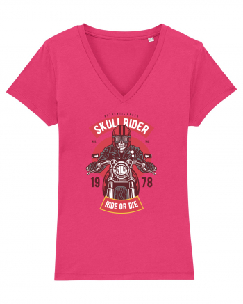 Skull Biker Red Raspberry