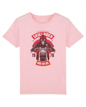 Skull Biker Red Cotton Pink