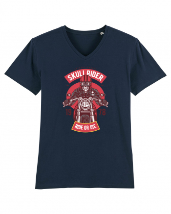 Skull Biker Red French Navy