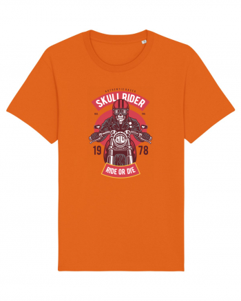 Skull Biker Red Bright Orange