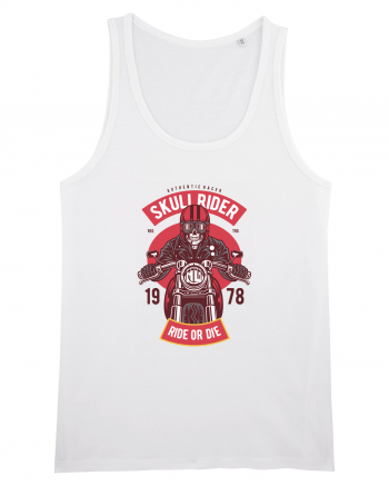 Skull Biker Red White