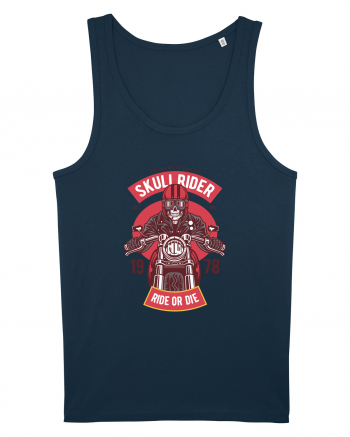 Skull Biker Red Navy