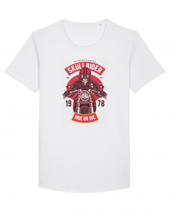 Skull Biker Red White