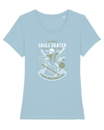 Skull Skater Sport Sky Blue