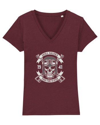 Skull Soldiers War Burgundy