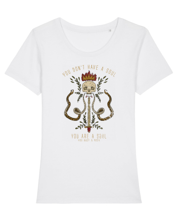 Skull Crown Sword White
