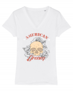 American Dream Skull Tricou mânecă scurtă guler V Damă Evoker