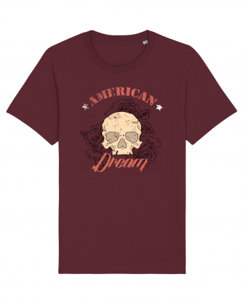 American Dream Skull Burgundy