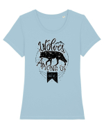 Wolves Among Us Tricou mânecă scurtă guler larg fitted Damă Expresser
