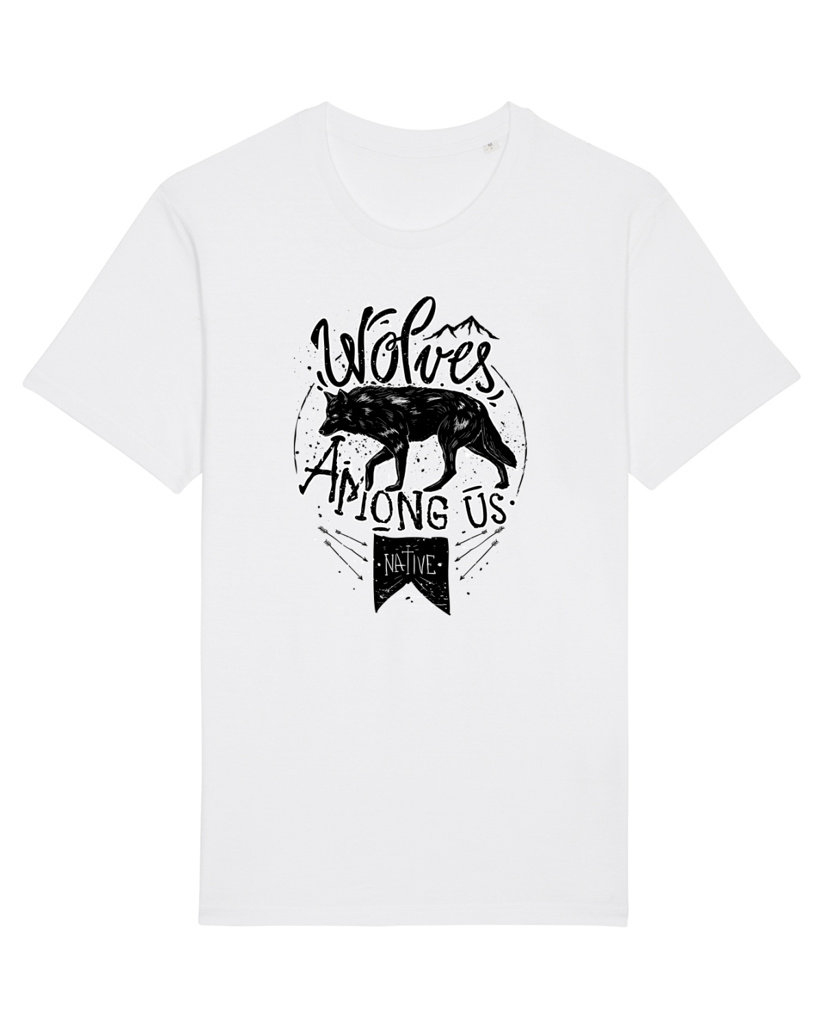 Tricou mânecă scurtă Unisex Rocker White