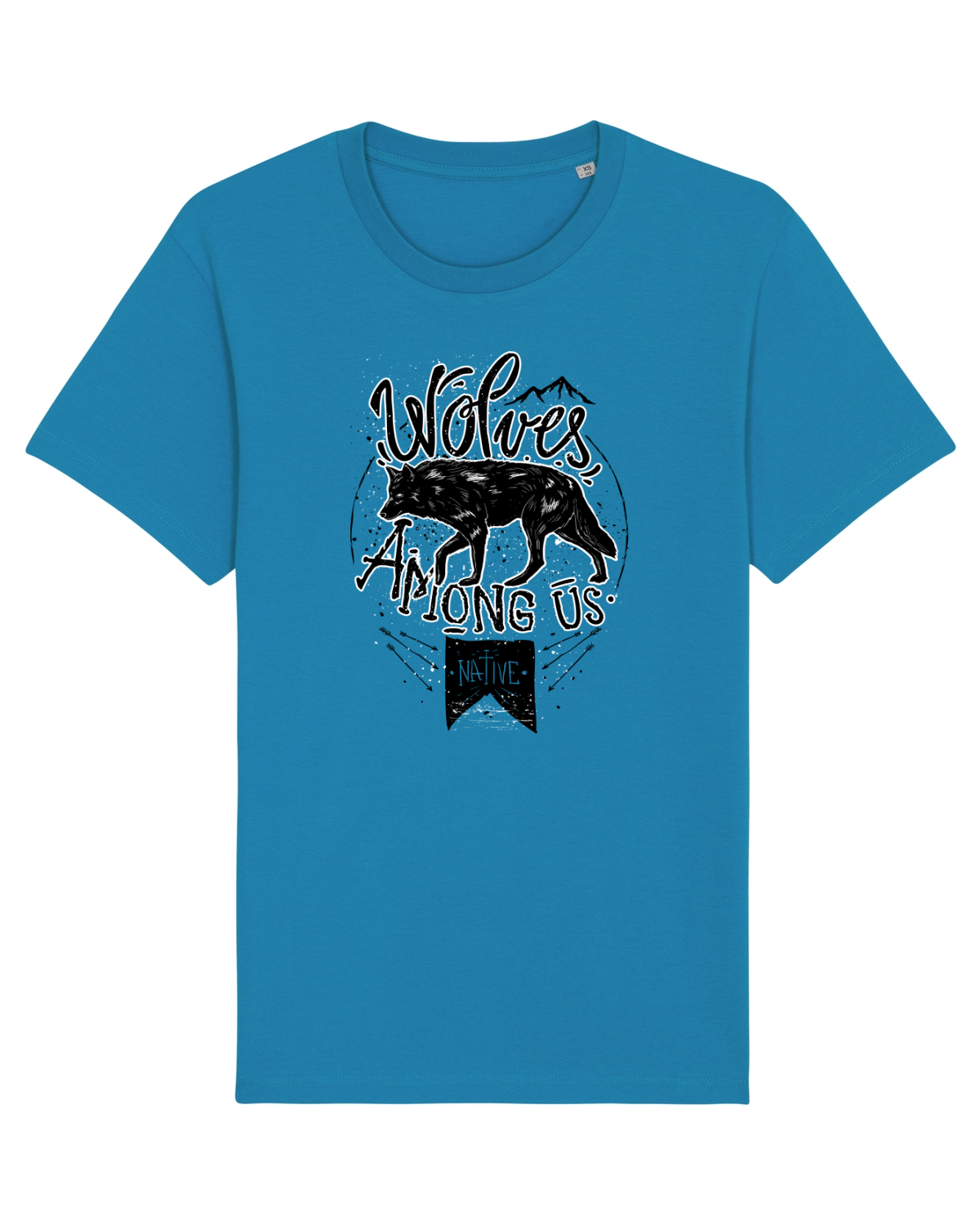 Tricou mânecă scurtă Unisex Rocker Azur